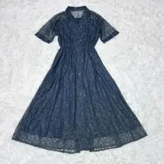 ASAKURA アサクラ 総レース シャツ ロングワンピース ドレス M