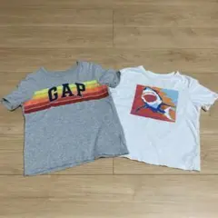 GAP 120サイズ Tシャツ2枚セット 6-7歳 グレー ホワイト