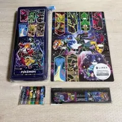 ポケモンホログラム筆箱＋文具３点セット
