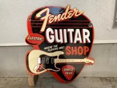 ビンテージ 大型 看板 Fender Stratocaster 高さ76cm