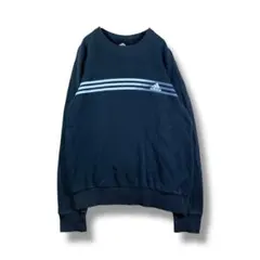 【1018】　adidas　00's　前Vトレーナー　サイズL　ブラック