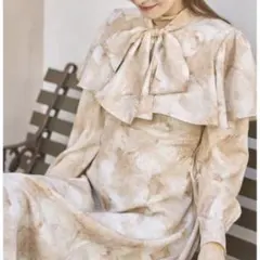 tocco closet 2WAYボウタイリボン付きバックレース　ワンピースM
