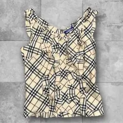 美品 バーバリーブルーレーベル チュニック ノースリーブ M ノバチェック