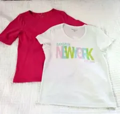 DANSKINダンスキン　フットネス　Tシャツ Sサイズホワイト、ピンクのサムネイル