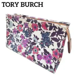TORY BURCH 花柄ポーチ アイボリー トリーバーチ 美品 化粧ポーチのサムネイル