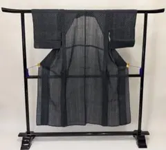 新品】最高級夏着物 伝統工芸 薩摩上布 本場麻絣 藍色 居敷当付 S 