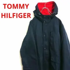 トミーヒルフィガー ビッグサイズ 紺色 ナイロンジャケット フーディー