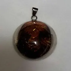 大粒ドロップバルティックオレンジゴールドアンバー 琥珀ネックレス 