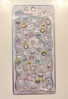 カミオジャパン　ジュエルプチドロップ　ステッカー　ストーン付き　みるくドロップ