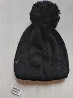 pom ponette ニット帽 黒 フリーサイズのサムネイル