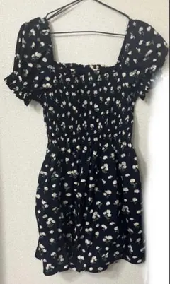 H&M花柄 パフスリーブ ミニワンピース 半袖