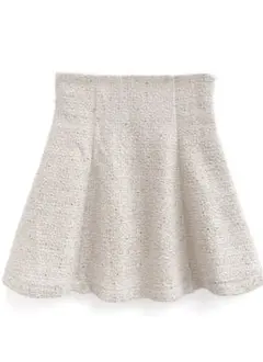 インパン裏地付きツイードスパンコールミニスカート[ta168]