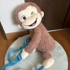 おさるのジョージ　ぬいぐるみリュック　青いベルトのサムネイル