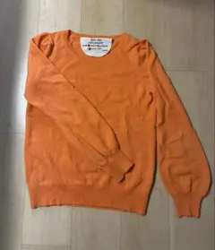 DUAL VIEW オレンジ 長袖　カシミヤ　ニットのサムネイル