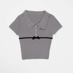 Belle Charme ベルシャルム Ribbon Polo Knit - メルカリ