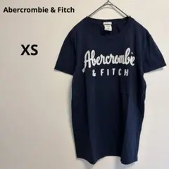 アバクロンビーアンドフィッチ　マッスル　半袖Tシャツ ネイビー　ロゴ刺繍　夏