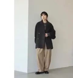 louren 完売品 shaggy half coat ベージュ コート - メルカリ