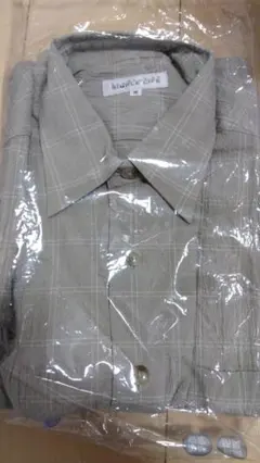 SIMPLE LIFE チェック柄シャツ Mサイズ グレー