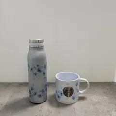 2点セット☆スターバックス2026桜　ステンレスボトルグリッター&マグメダル　青