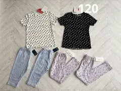 新品　120cm 半袖トップス＆ボトムス　6着セット　保育園着　双子　お揃い