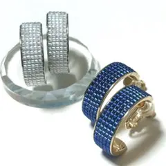 【12/26まで¥880→¥680】ビーズステッチのフープイヤリング