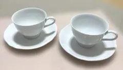 ノリタケ カップ&ソーサー2客セット コティホワイト