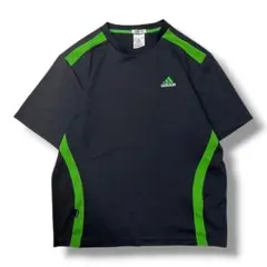 adidas クライマライト メッシュTシャツ ブラック グリーン スポーツ M