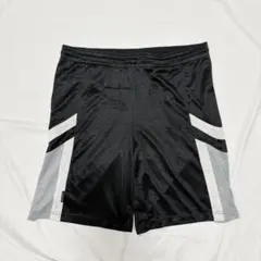 NIKE ナイキ バスケパンツ バスパン ハーフパンツ 黒 白 グレー Lサイズ