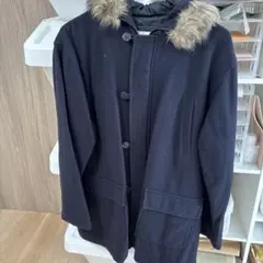 GLOBAL WORK ブラック ダッフルコート L