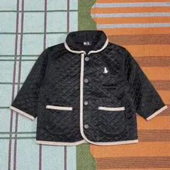 柴勝　日本製　コート　ブラック　シンプル　フォーマル　レトロ　ポケット　リブ