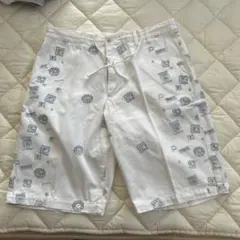 Papas パパス 総柄 刺繍 ハーフパンツ ホワイトのサムネイル