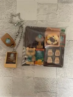 ガチャ詰めポーチ　デコパーツまとめ売り　クマさんカフェ223-6