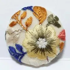 インド刺繍　№2870　ベージュカラフル　㊳ミリ