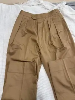 美品】NEAT/ニート スラックス 2タック コットンツイル ワイド M 46