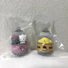 カンキャラ　ポムポムプリン＆ ニャニィニュニェニョン　カプセルトイ 2個セット