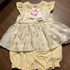 新品未使用　petit main ロンパース　80