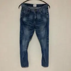 BIT BLUE デニム　立体裁断　ヴィンテージ加工　サイズ1 匿名配送のサムネイル