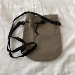 MUJI LABO 無印良品　巾着　ショルダーバッグ サコッシュ ベージュ