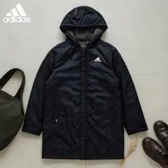 アディダス　ネイビー　裏起毛　ベンチコート￼ メンズ　S