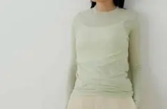 AURALEE ライトグリーン 長袖 Tシャツ