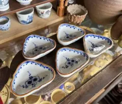 染付 花鳥文 豆皿 5客 - メルカリ