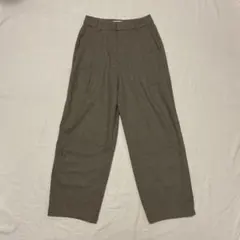 ユニクロ　ブラッシュドジャージータックワイドパンツ S
