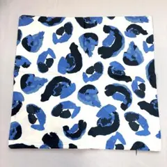 クッションカバー 約40×40cm 北欧風 レオパード柄 ブルー ファスナー付きのサムネイル