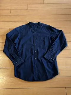 UNIQLO ユニクロ シャツ メンズ ネイビー 長袖のサムネイル