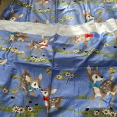 バンビ柄掛け布団敷布団カバー　ブルー系