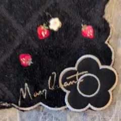 MARY QUANT ハンカチ いちご 花刺繍
