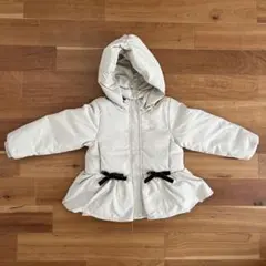 プティマイン　ペプラムダウンジャケット　ベージュ　キッズ　110