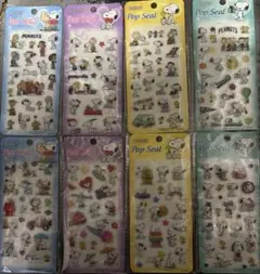 PEANUTS スヌーピー ポップシール 8枚セット