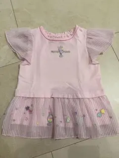 mezzo piano 90 ピンク Tシャツ フリル袖