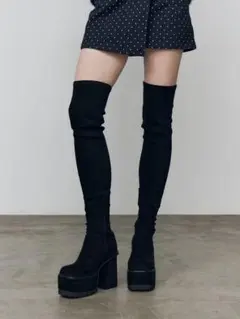 EMODAスクエアフィットロングブーツ　M